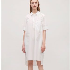 COS White Poplin Shirt Dress